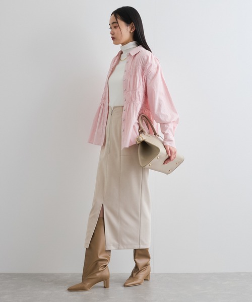 VIS（ビス）の「スエードポンチアイラインスカート（スカート・レディース・ベージュ/チャコールグレー/ブルー系その他4・S/M）」の6枚目の写真