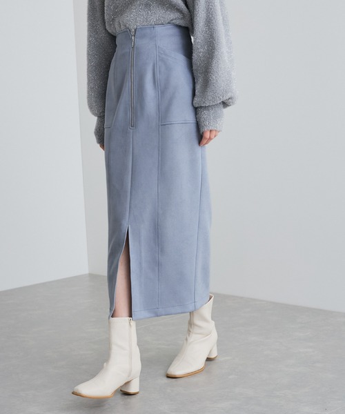 VIS（ビス）の「スエードポンチアイラインスカート（スカート・レディース・ベージュ/チャコールグレー/ブルー系その他4・S/M）」の9枚目の写真