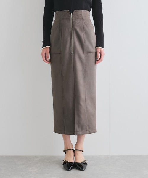 VIS（ビス）の「スエードポンチアイラインスカート（スカート・レディース・ベージュ/チャコールグレー/ブルー系その他4・S/M）」の16枚目の写真