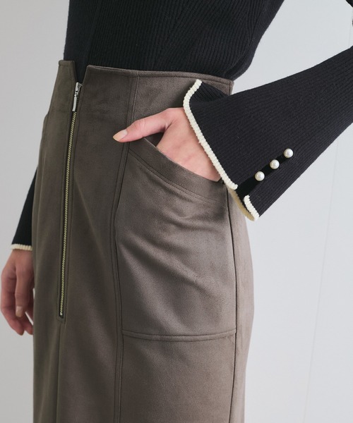 VIS（ビス）の「スエードポンチアイラインスカート（スカート・レディース・ベージュ/チャコールグレー/ブルー系その他4・S/M）」の20枚目の写真