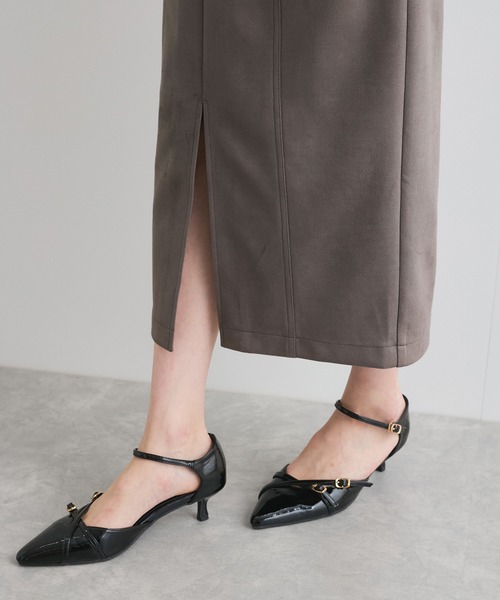 VIS（ビス）の「スエードポンチアイラインスカート（スカート・レディース・ベージュ/チャコールグレー/ブルー系その他4・S/M）」の22枚目の写真