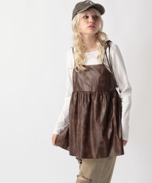 FOREVER 21 | 【2025SS】フェイクレザー2WAYチュニックワンピース(ワンピース)