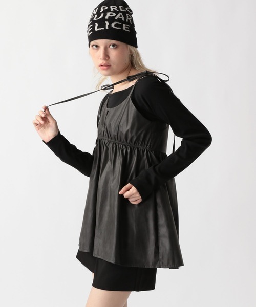 FOREVER 21（フォーエバー トゥエンティーワン）の「【2025SS】フェイクレザー2WAYチュニックワンピース（ワンピース・レディース・ブラウン/ブラック・MEDIUM/SMALL）」の18枚目の写真