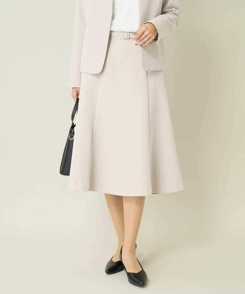 a.v.v（アーヴェヴェ）の「【洗える/イージーケア】ダブルクロスフレアスカート（スーツスカート・レディース・ネイビー/グレー系その他/ブラック・36/38/42/40/34）」の7枚目の写真