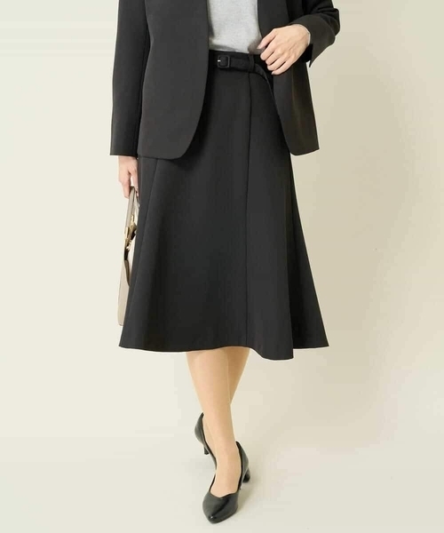 a.v.v（アーヴェヴェ）の「【洗える/イージーケア】ダブルクロスフレアスカート（スーツスカート・レディース・ネイビー/グレー系その他/ブラック・36/38/42/40/34）」の16枚目の写真
