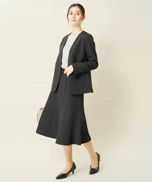 a.v.v（アーヴェヴェ）の「【洗える/イージーケア】ダブルクロスフレアスカート（スーツスカート・レディース・ネイビー/グレー系その他/ブラック・36/38/42/40/34）」の19枚目の写真