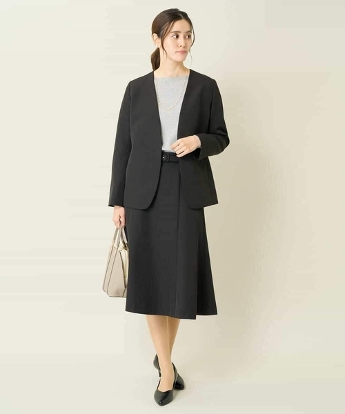 a.v.v（アーヴェヴェ）の「【洗える/イージーケア】ダブルクロスフレアスカート（スーツスカート・レディース・ネイビー/グレー系その他/ブラック・36/38/42/40/34）」の20枚目の写真