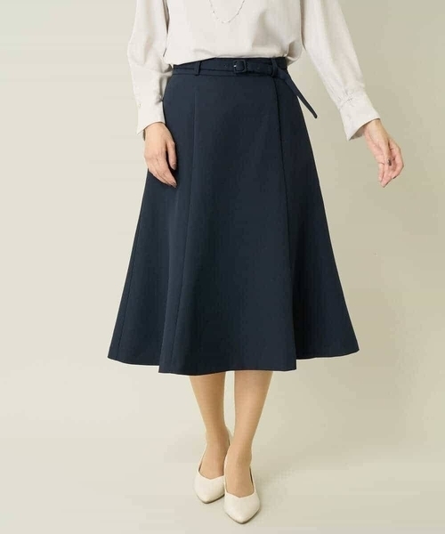 a.v.v（アーヴェヴェ）の「【洗える/イージーケア】ダブルクロスフレアスカート（スーツスカート・レディース・ネイビー/グレー系その他/ブラック・36/38/42/40/34）」の22枚目の写真