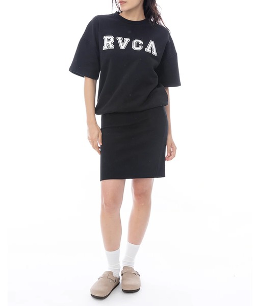 RVCA（ルーカ）の「RVCA/ルーカ Tシャツワンピース BF043-390（ワンピース・レディース・グレー/ブラック/ホワイト・M）」の2枚目の写真