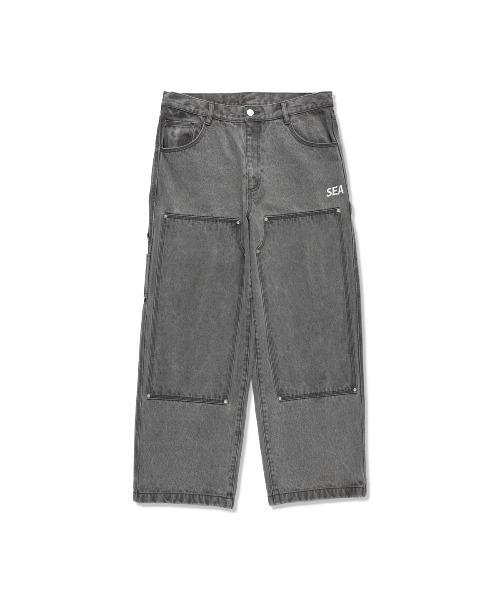WIND AND SEA（ウィンダンシー）の「STUDDED DENIM PANTS（デニムパンツ・メンズ・ブラック/グレー/インディゴブルー・LARGE/X-LARGE/MEDIUM）」の4枚目の写真