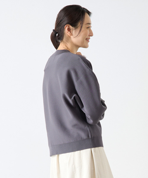 ニット セーター 「LOURMARIN」オーガンジー刺繍ニットプルオーバー レディース セール】【LOURMARIN】オーガンジー刺繍ニットプルオーバー