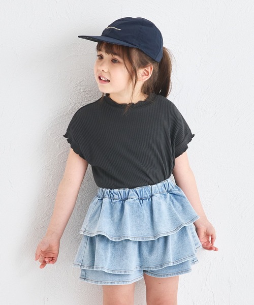 pairmanon(ペアマノン)の「【リンクコーデ】【リブコットン100】配色メローTシャツ(Tシャツ/カットソー・キッズ・ベージュ/ホワイト系その他/ブラウン/オレンジ系その他/ホワイト系その他2/ブラック系その他/アイボリー/ライトピンク/ブラック系その他2/ブラック・120/100/130/110/150/140/90)」の1枚目の写真