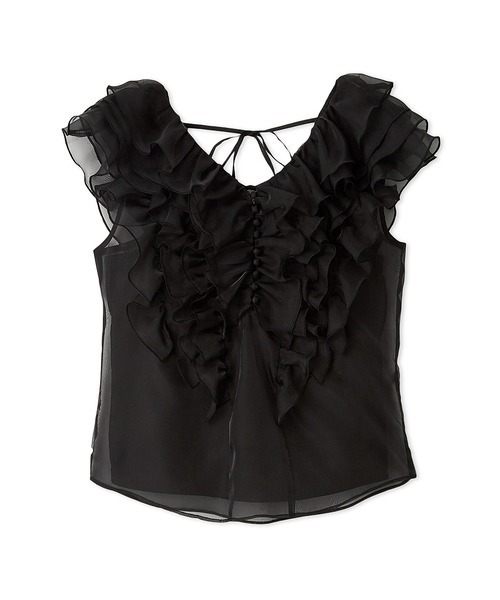 SNIDEL(スナイデル)の「ノースリフリルブラウス(シャツ/ブラウス・レディース・サックスブルー/ブラック/アイボリー/ピンク・FREE)」の14枚目の写真