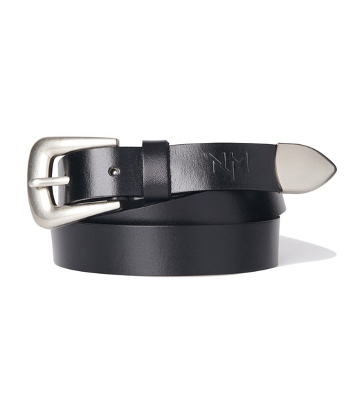 ベルト NOMANUAL NM WESTERN LEATHER BELT 5FT1017 A'GEM/9 × .kom 『NOMANUAL/ノーマニュアル』 NM LEATHER BELT
