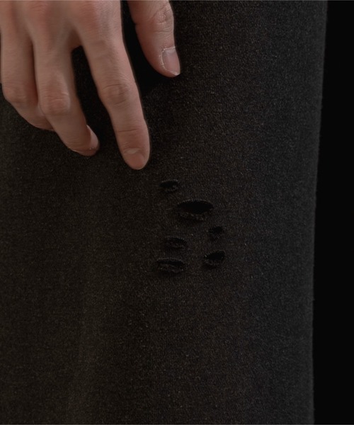 LUCY（ルーシー）の「LUCY/ダメージスウェットバギーパンツ（スウェットパンツ・メンズ・ブラック/杢グレー・MEDIUM/LARGE）」の12枚目の写真