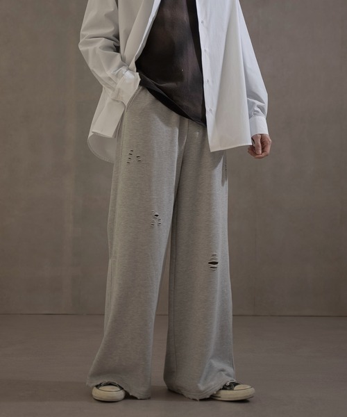 LUCY（ルーシー）の「LUCY/ダメージスウェットバギーパンツ（スウェットパンツ・メンズ・ブラック/杢グレー・MEDIUM/LARGE）」の19枚目の写真