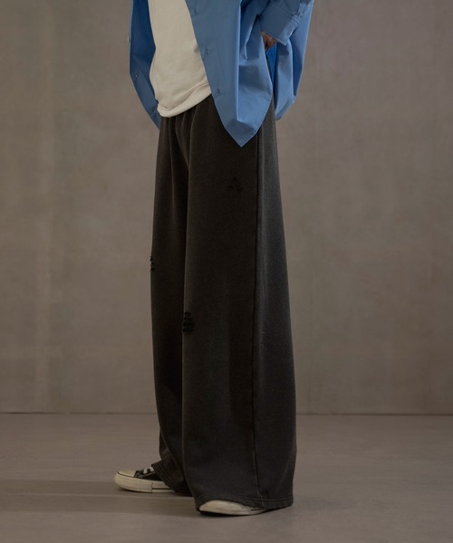 LUCY（ルーシー）の「LUCY/ダメージスウェットバギーパンツ（スウェットパンツ・メンズ・ブラック/杢グレー・MEDIUM/LARGE）」の18枚目の写真