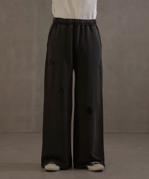 LUCY（ルーシー）の「LUCY/ダメージスウェットバギーパンツ（スウェットパンツ・メンズ・ブラック/杢グレー・MEDIUM/LARGE）」の14枚目の写真