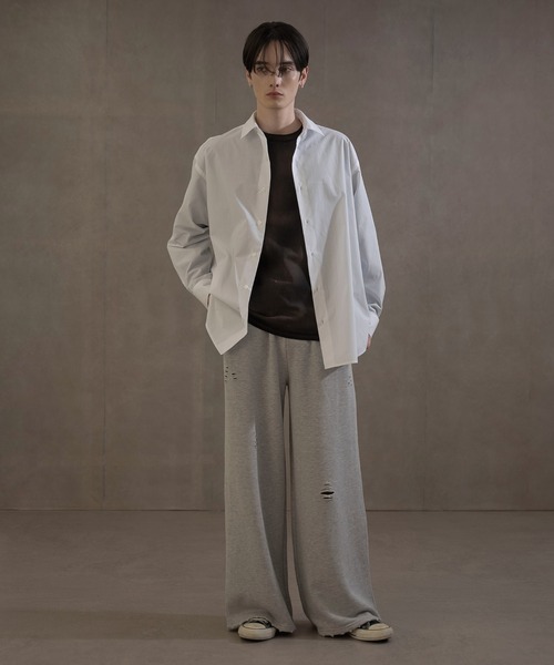 LUCY（ルーシー）の「LUCY/ダメージスウェットバギーパンツ（スウェットパンツ・メンズ・ブラック/杢グレー・MEDIUM/LARGE）」の10枚目の写真