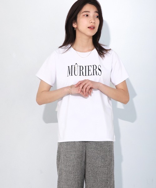 Bou Jeloud(ブージュルード)の「コットンロゴパールTシャツ(Tシャツ/カットソー・レディース・ホワイト・FREE)」の2枚目の写真