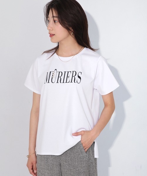 Bou Jeloud(ブージュルード)の「コットンロゴパールTシャツ(Tシャツ/カットソー・レディース・ホワイト・FREE)」の3枚目の写真