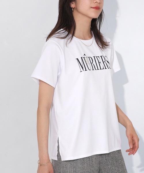 Bou Jeloud(ブージュルード)の「コットンロゴパールTシャツ(Tシャツ/カットソー・レディース・ホワイト・FREE)」の9枚目の写真