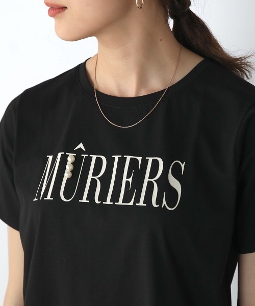Bou Jeloud(ブージュルード)の「コットンロゴパールTシャツ(Tシャツ/カットソー・レディース・ホワイト・FREE)」の12枚目の写真