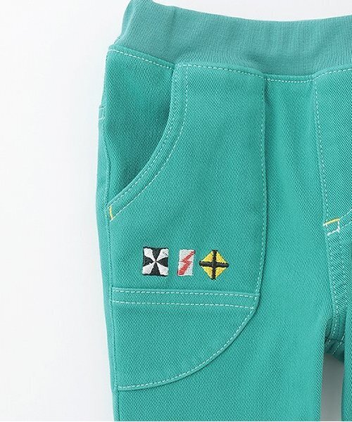 kladskap（クレードスコープ）の「電車刺しゅうロング丈ストレートパンツ（その他パンツ・キッズ・ネイビー/ターコイズブルー/ベージュ・130cm/110cm/120cm/100cm/90cm）」の7枚目の写真