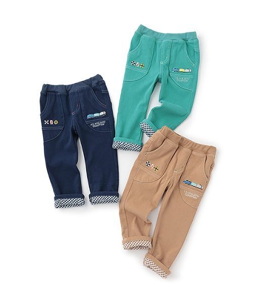 【新品タグ付き】kladskap クレードスコープ　パンツ３枚セット120cm 楽天市場】クレードスコープ(kladskap)電車刺しゅうロング丈