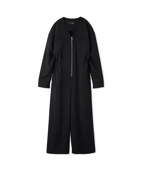 styling/(スタイリング)の「ウエストギャザーオールインワン(ワンピース・レディース・ベージュ/ブラック・1/0)」の12枚目の写真