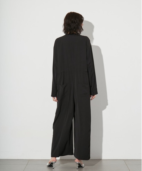 styling/(スタイリング)の「ウエストギャザーオールインワン(ワンピース・レディース・ベージュ/ブラック・1/0)」の7枚目の写真