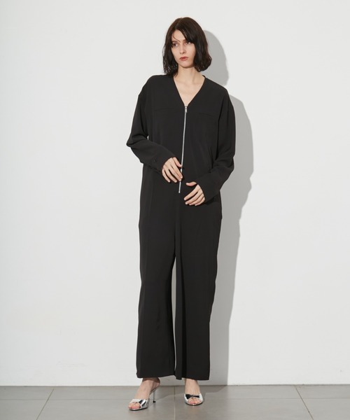 styling/(スタイリング)の「ウエストギャザーオールインワン(ワンピース・レディース・ベージュ/ブラック・1/0)」の8枚目の写真