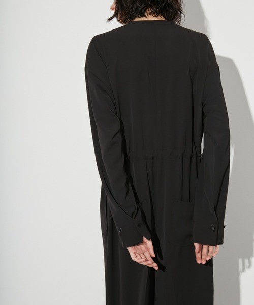 styling/(スタイリング)の「ウエストギャザーオールインワン(ワンピース・レディース・ベージュ/ブラック・1/0)」の11枚目の写真