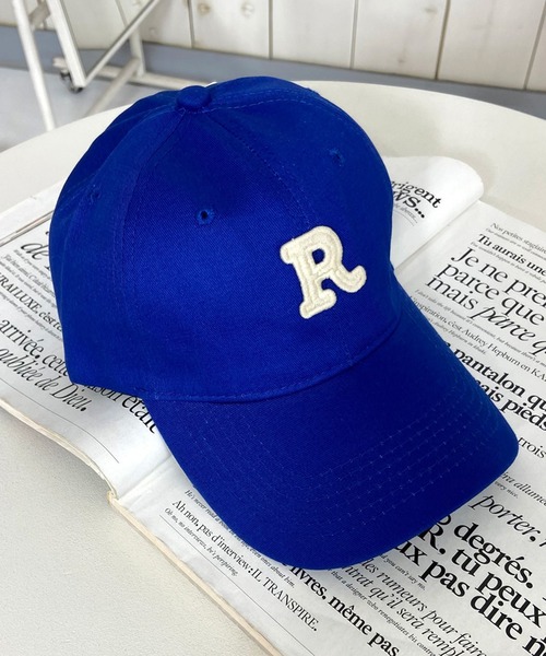 CRB（シーアールビー）の「Rロゴキャップ（キャップ・レディース・ブルー/アイボリー/ブラック/グリーン/ネイビー/ベージュ・F）」の6枚目の写真