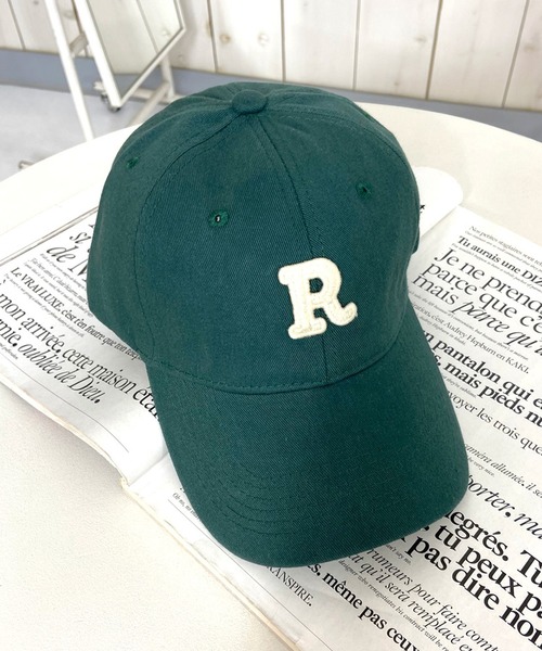 CRB（シーアールビー）の「Rロゴキャップ（キャップ・レディース・ブルー/アイボリー/ブラック/グリーン/ネイビー/ベージュ・F）」の4枚目の写真