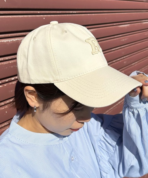 CRB（シーアールビー）の「Rロゴキャップ（キャップ・レディース・ブルー/アイボリー/ブラック/グリーン/ネイビー/ベージュ・F）」の12枚目の写真