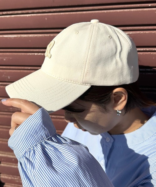 CRB（シーアールビー）の「Rロゴキャップ（キャップ・レディース・ブルー/アイボリー/ブラック/グリーン/ネイビー/ベージュ・F）」の13枚目の写真