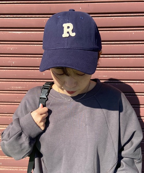 CRB（シーアールビー）の「Rロゴキャップ（キャップ・レディース・ブルー/アイボリー/ブラック/グリーン/ネイビー/ベージュ・F）」の15枚目の写真