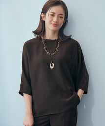 【吸水速乾/UVカット/接触冷感】ストレッチジョーゼット ドルマン カットソー