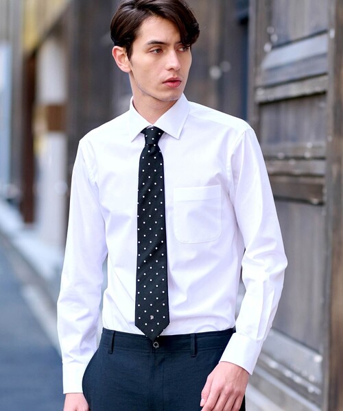 DRESSTERIOR(ドレステリア)の「ワイドカラードレスシャツ(ビジネスシャツ・メンズ・ホワイト・38/39/40/41)」の1枚目の写真