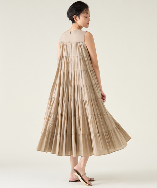 martinique（マルティニーク）の「《別注》【MARIHA/マリハ】ミューズのドレス（着丈別注）（ワンピース・レディース・ベージュ/ネイビー/サックスブルー・36）」の7枚目の写真