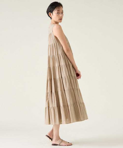 martinique（マルティニーク）の「《別注》【MARIHA/マリハ】ミューズのドレス（着丈別注）（ワンピース・レディース・ベージュ/ネイビー/サックスブルー・36）」の8枚目の写真