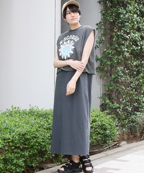 チチカカ（チチカカ）の「レースレイヤーＴワンピース（ワンピース・レディース・チャコールグレー/ベージュ/カーキ・FREE）」の4枚目の写真