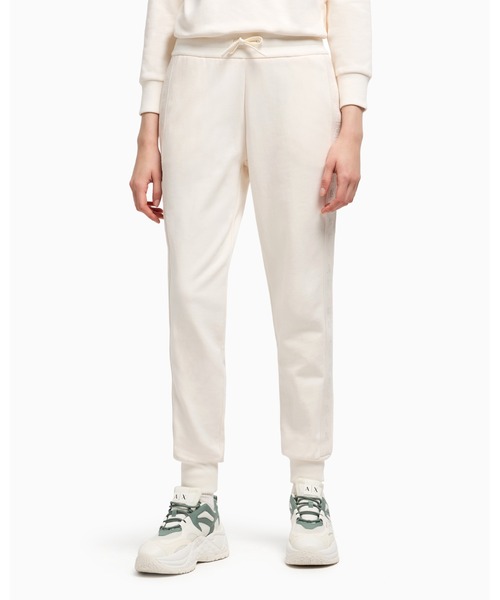 ARMANI EXCHANGE（アルマーニエクスチェンジ）の「【A|X アルマーニ エクスチェンジ】ロゴテープ スウェットジョガーパンツ（スウェットパンツ・レディース・ホワイト/ブラック・MEDIUM/LARGE/X-SMALL/SMALL）」の6枚目の写真