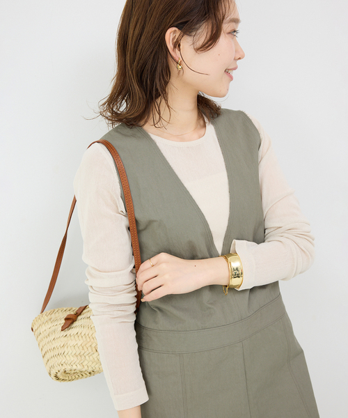 SLOBE IENA（スローブイエナ）の「コットンチュールプルオーバー（Tシャツ/カットソー・レディース・アイボリー/ネイビー/サックスブルー/ピンク・FREE）」の9枚目の写真