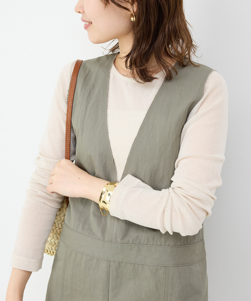 SLOBE IENA（スローブイエナ）の「コットンチュールプルオーバー（Tシャツ/カットソー・レディース・アイボリー/ネイビー/サックスブルー/ピンク・FREE）」の10枚目の写真