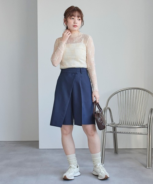 LinoU.(リノユー)の「花柄シアートップス(Tシャツ/カットソー・レディース・ブラック/アイボリー/ホワイト/ベージュ・S/M/L)」の10枚目の写真