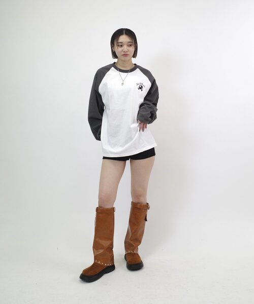 WHO'S WHO gallery（フーズフーギャラリー）の「【UNISEX/ユニセックス】COOPER FACTビリヤードラグランロンTEE（Tシャツ/カットソー・レディース・ブラック/チャコールグレー・MEDIUM/LARGE）」の15枚目の写真