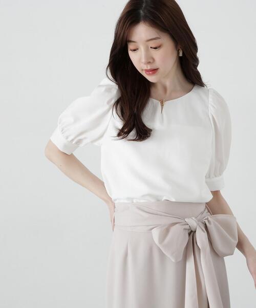 PROPORTION BODY DRESSING（プロポーションボディドレッシング）の「パールバーブラウス / 1215110306（シャツ/ブラウス・レディース・ピンク/ホワイト/ブルー・SMALL/MEDIUM）」の4枚目の写真