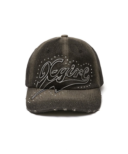 RHINESTONE AND LOGO DENIM 6PANEL CAP（キャップ）｜X-girl